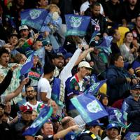 Fans during the NRL Premiership - One New Zealand Warriors v Newcastle Knights rugby league match in Wellington.