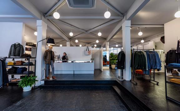 The interior of Mandatory Menswear, a chic menswear store located on Ghuznee Street in Te Aro, Wellington.