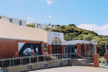 The orange brick exterior of the New Zealand Police Museum.