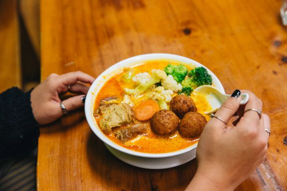 Bowl of Laksa at Aunty Mena's