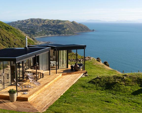 Tunapo escape high on the hills of Paekākāriki, overlooking Pukerua bay.