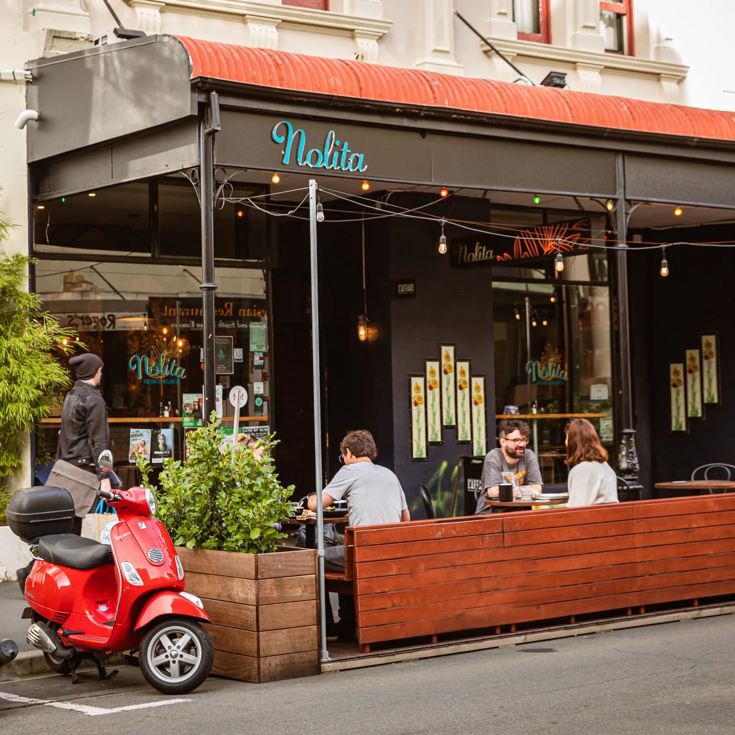 The exterior patio at Nolita restaurant.