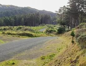 The rural, scenic screen location of Broken Hill Road, with green fields and lush forests surrounding.