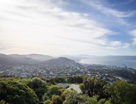 The Wrights Hill Fortress screen location, located in Karori overlooking Wellington from an old gun emplacement. The location includes historic monuments, underground landmarks, and tunnels.