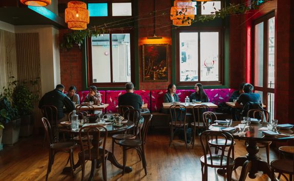 The interior of Apachè, a Vietnamese restaurant in Te Aro, Wellington.