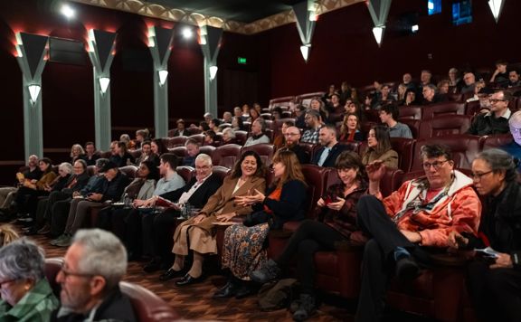 An audience seated to watch short films at Wellington's Show Me Shorts Festival