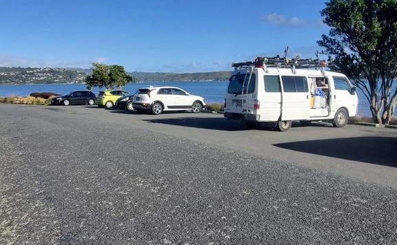 Motukaraka Point car park.