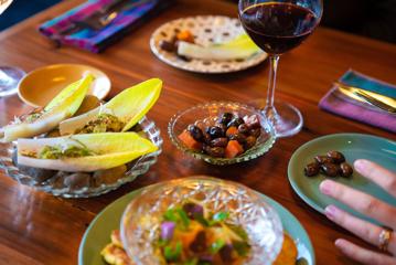 A close up of some dishes served at Graze Wine Bar.