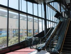 The screen location of Tākina, the large convention centre with unique designs and large open industrial feeling spaces.