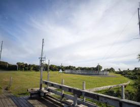 The Wrights Hill Fortress screen location, located in Karori overlooking Wellington from an old gun emplacement. The location includes historic monuments, underground landmarks, and tunnels.