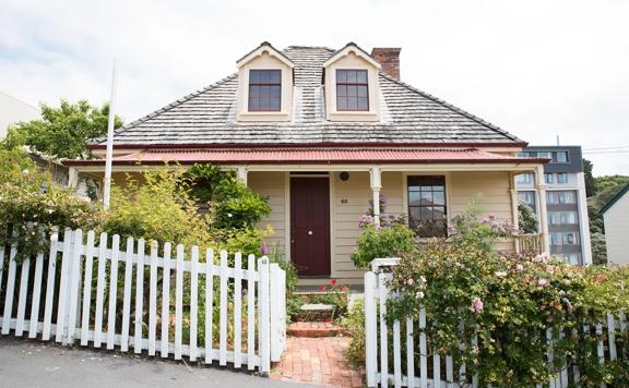 The exterior of Nairn Street cottage, Wellingtons oldest original cottage and heritage garden.