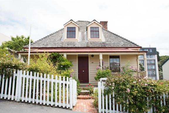 The exterior of Nairn Street cottage, Wellingtons oldest original cottage and heritage garden.