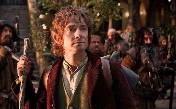 A still of Bilbo Baggins from 'The Hobbit' film.