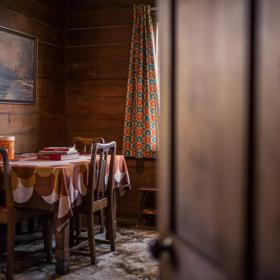 Inside the dining room of Nairn Street Cottage, Wellingtons oldest original cottage and heritage garden.