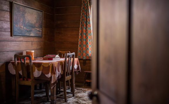 Inside the dining room of Nairn Street Cottage, Wellingtons oldest original cottage and heritage garden.