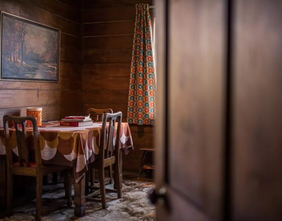 Inside the dining room of Nairn Street Cottage, Wellingtons oldest original cottage and heritage garden.