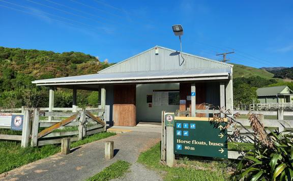 A small house at the Whareroa Farm Reserve located near Paekākāriki, New Zealand. 