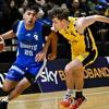 The Wellington Saints during a National Basketball League game versus the Otago Nuggets at TSB Arena.